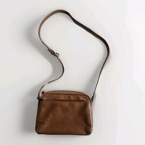 Ili Purse Genuine Leather Crossbody Purse Shoulder Bag Camel Brown